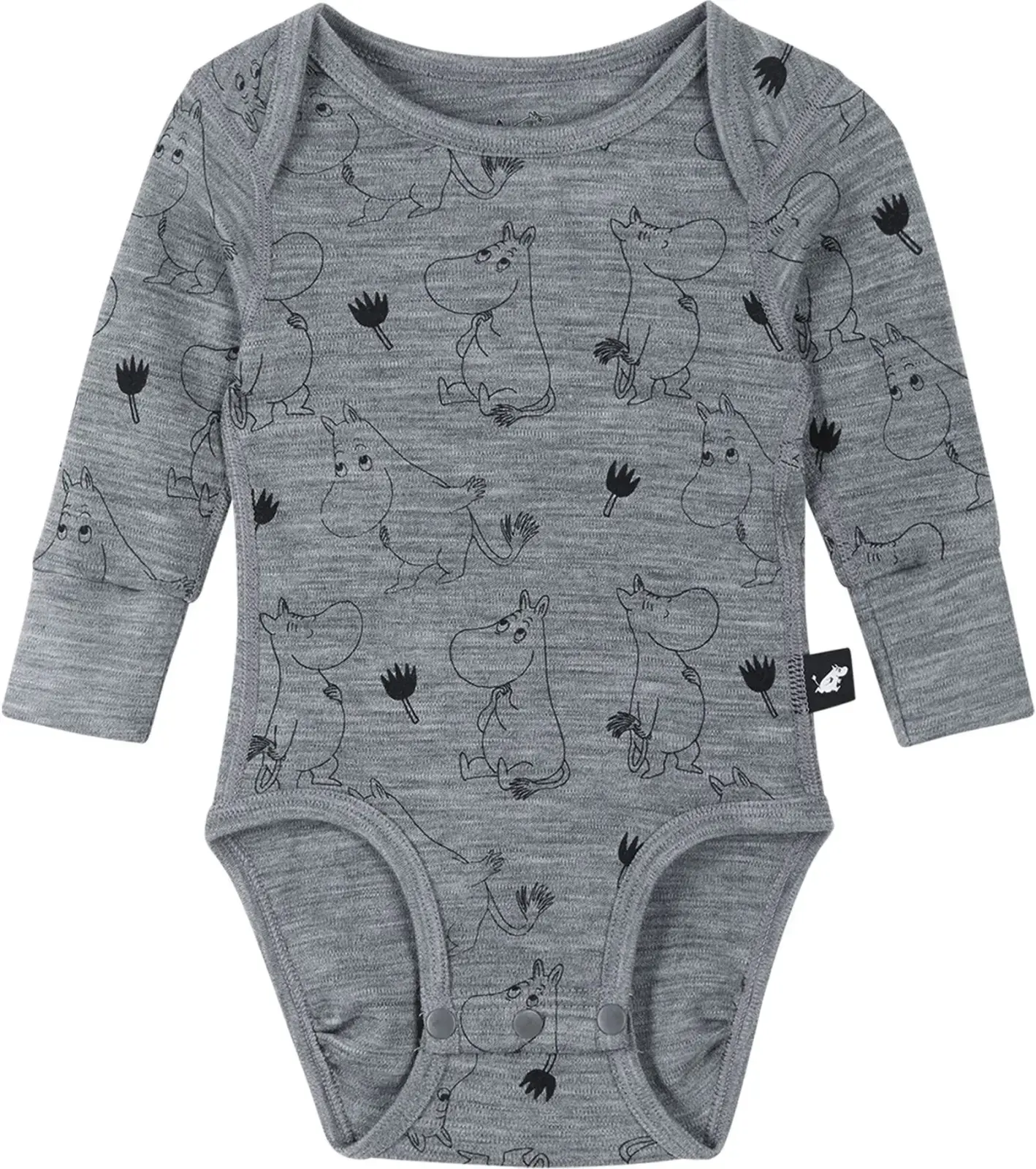 Dětské body Reima Moomin Raraste - melange grey 74-80