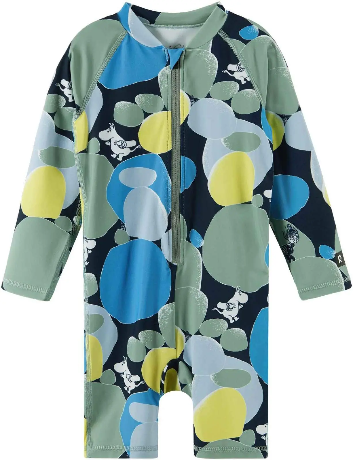 Dětský softshellový overal Reima Moomin Sandig - Stone Green 86