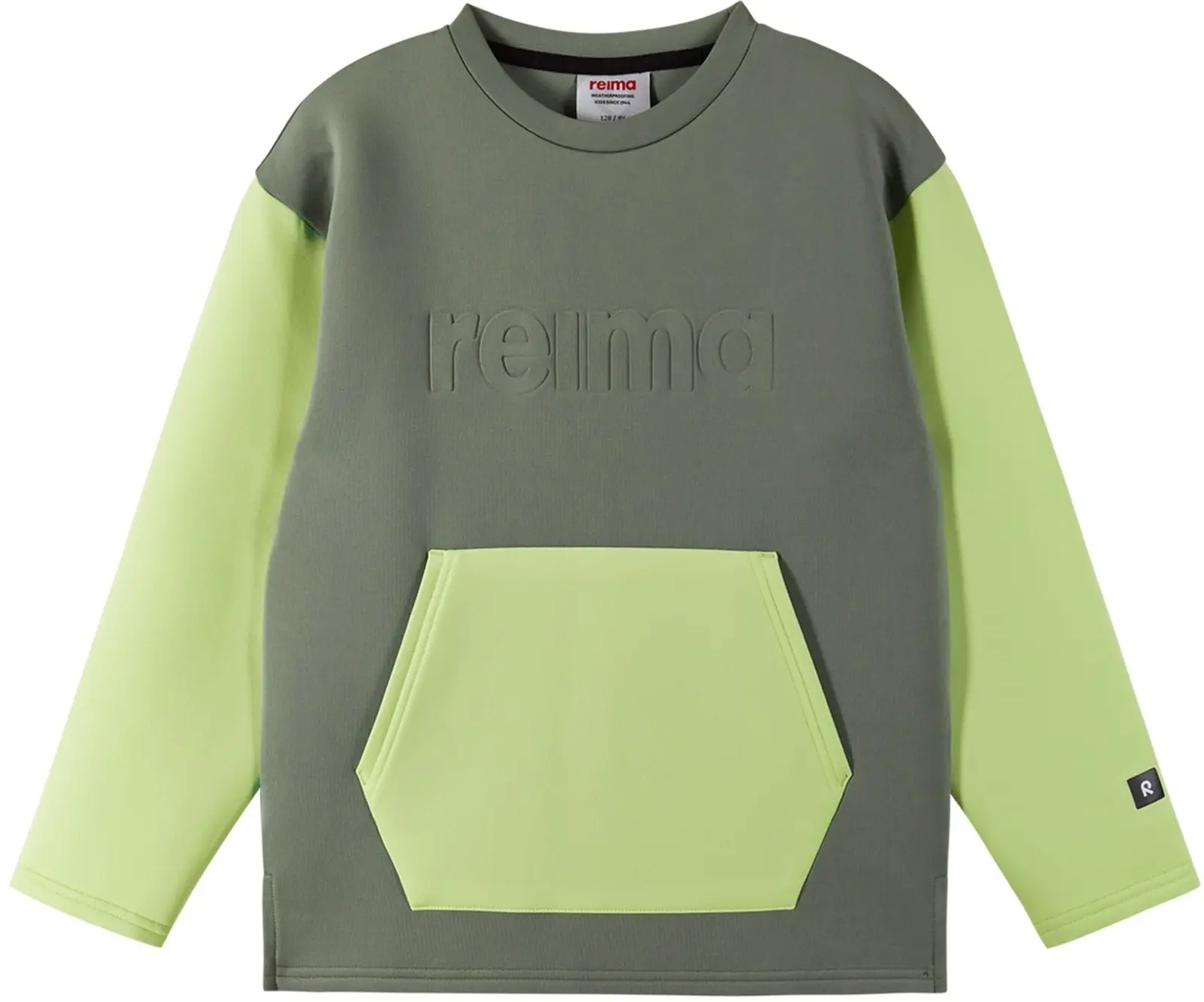 Dětský svetr Reima Leppo - Greyish green 110