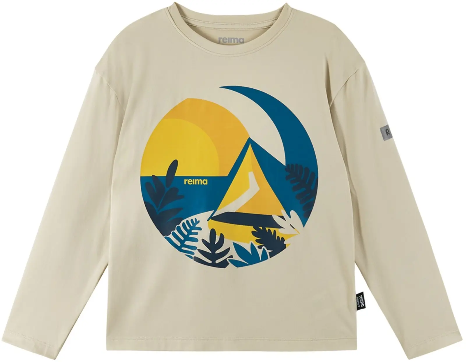 Dětské triko s dlouhým rukávem Reima Inista - Sandy Beige 86