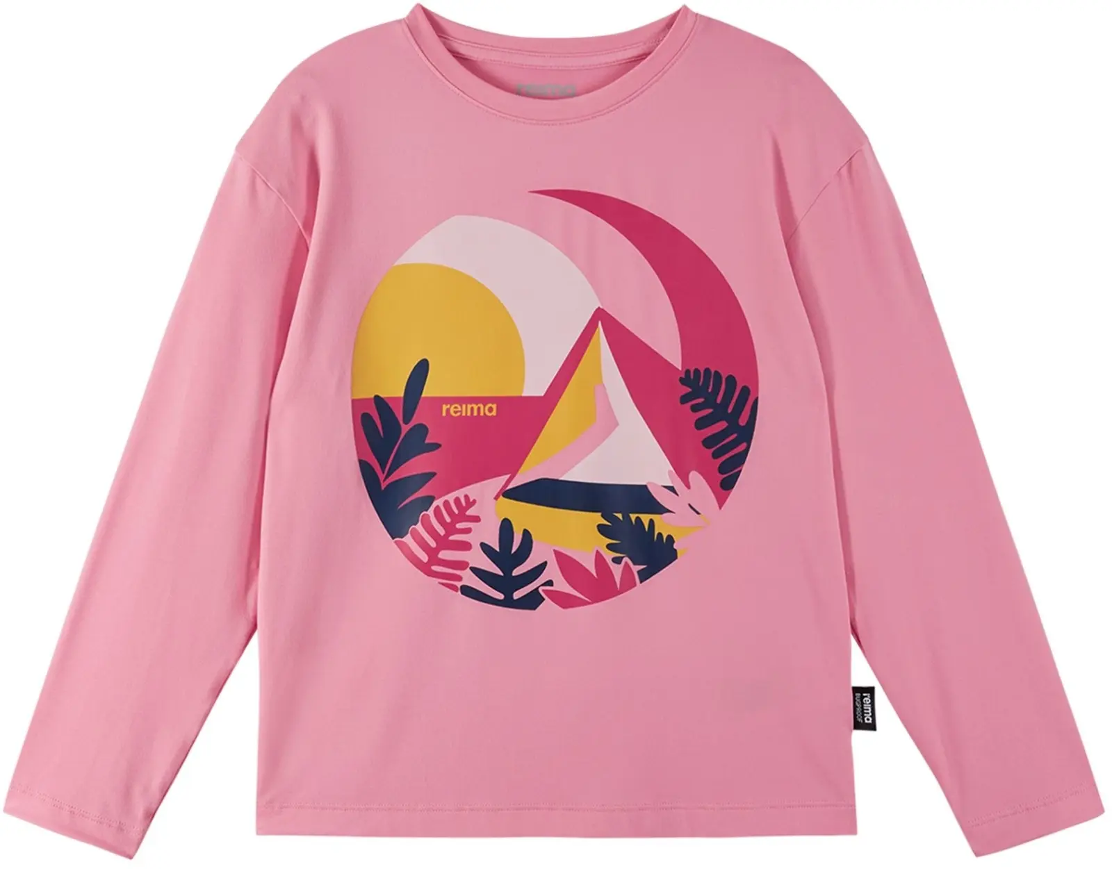 Dětské triko s dlouhým rukávem Reima Inista - Sunset Pink 104