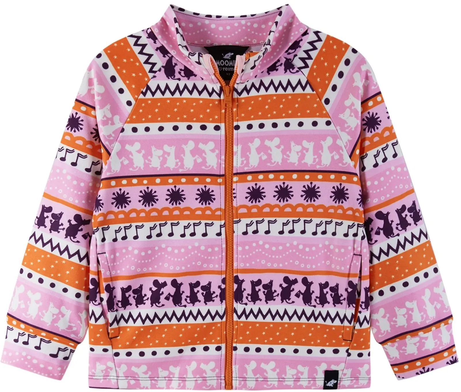 Dětský fleecový svetr Reima Moomin Tarpeen - Rose pink 98