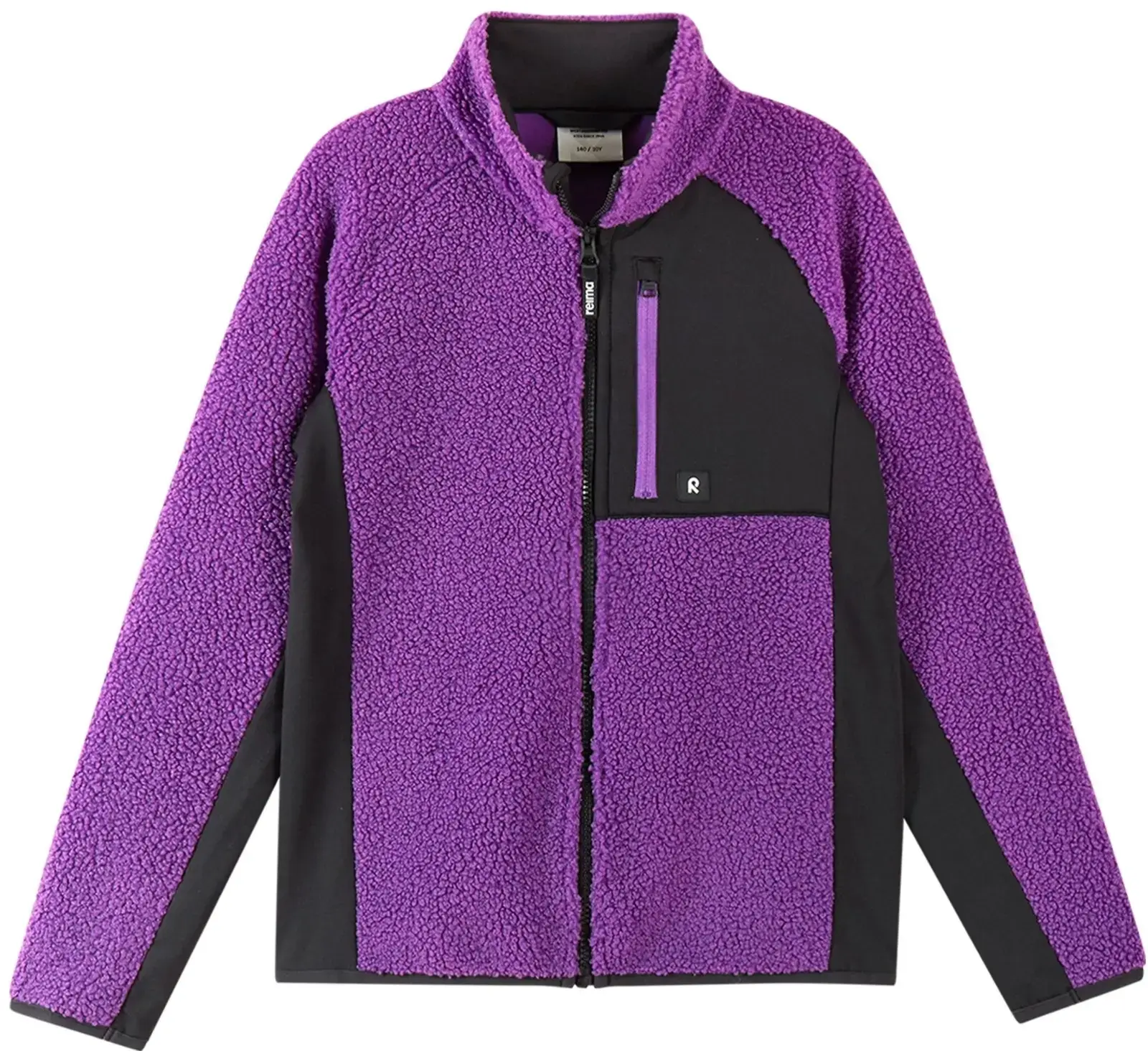 Dětský fleecový svetr Reima Puhku - plum purple 140