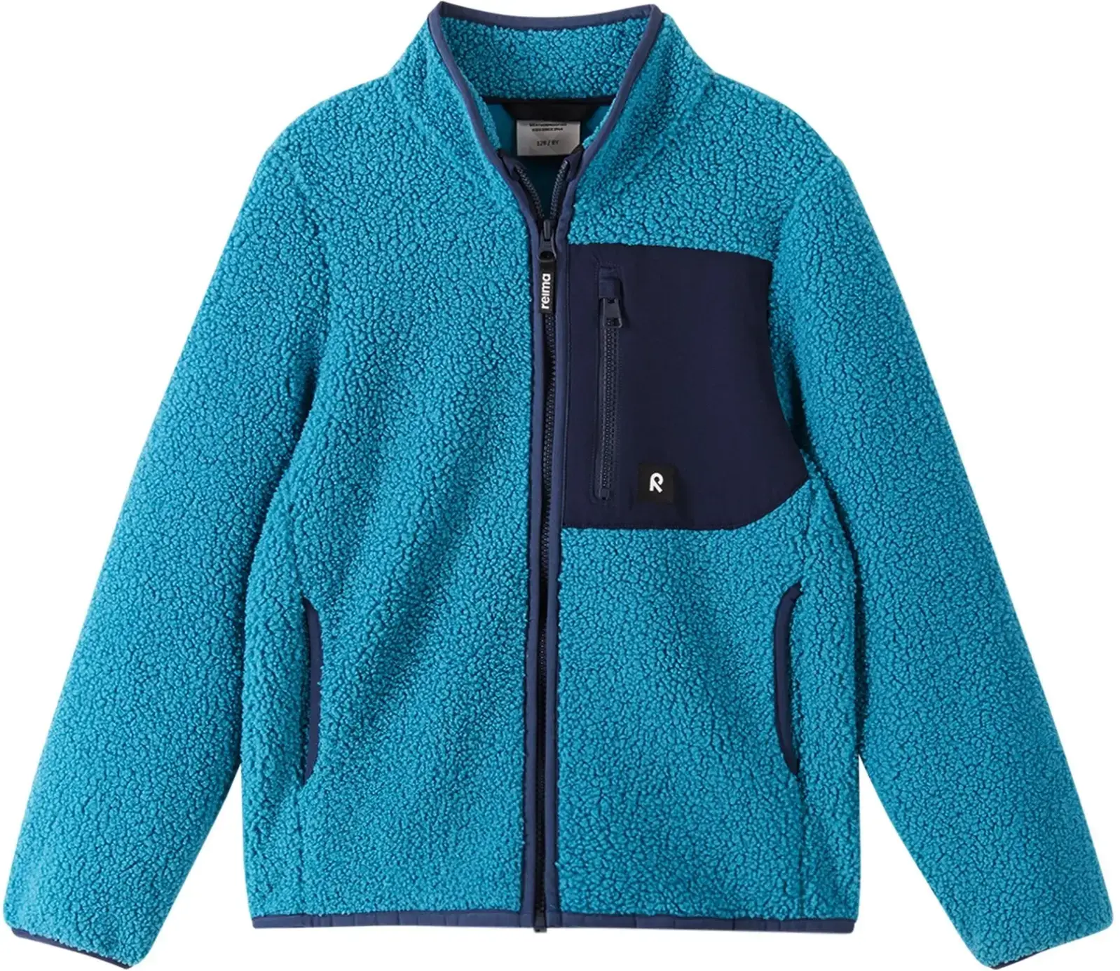 Dětský fleecový svetr Reima Turina - aquatic blue 134