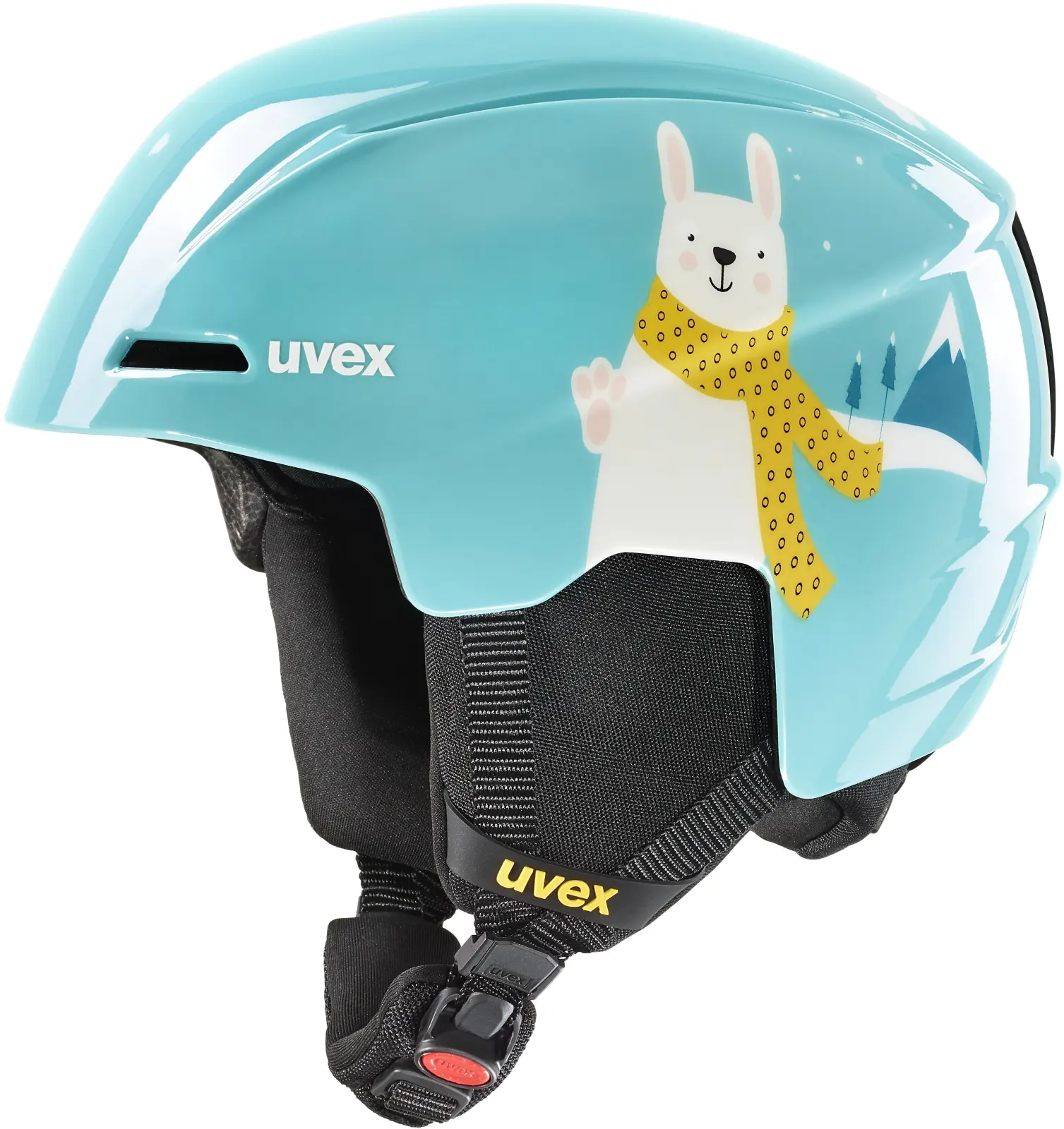 Dětská lyžařská helma Uvex Viti - turquoise rabbit 46-50
