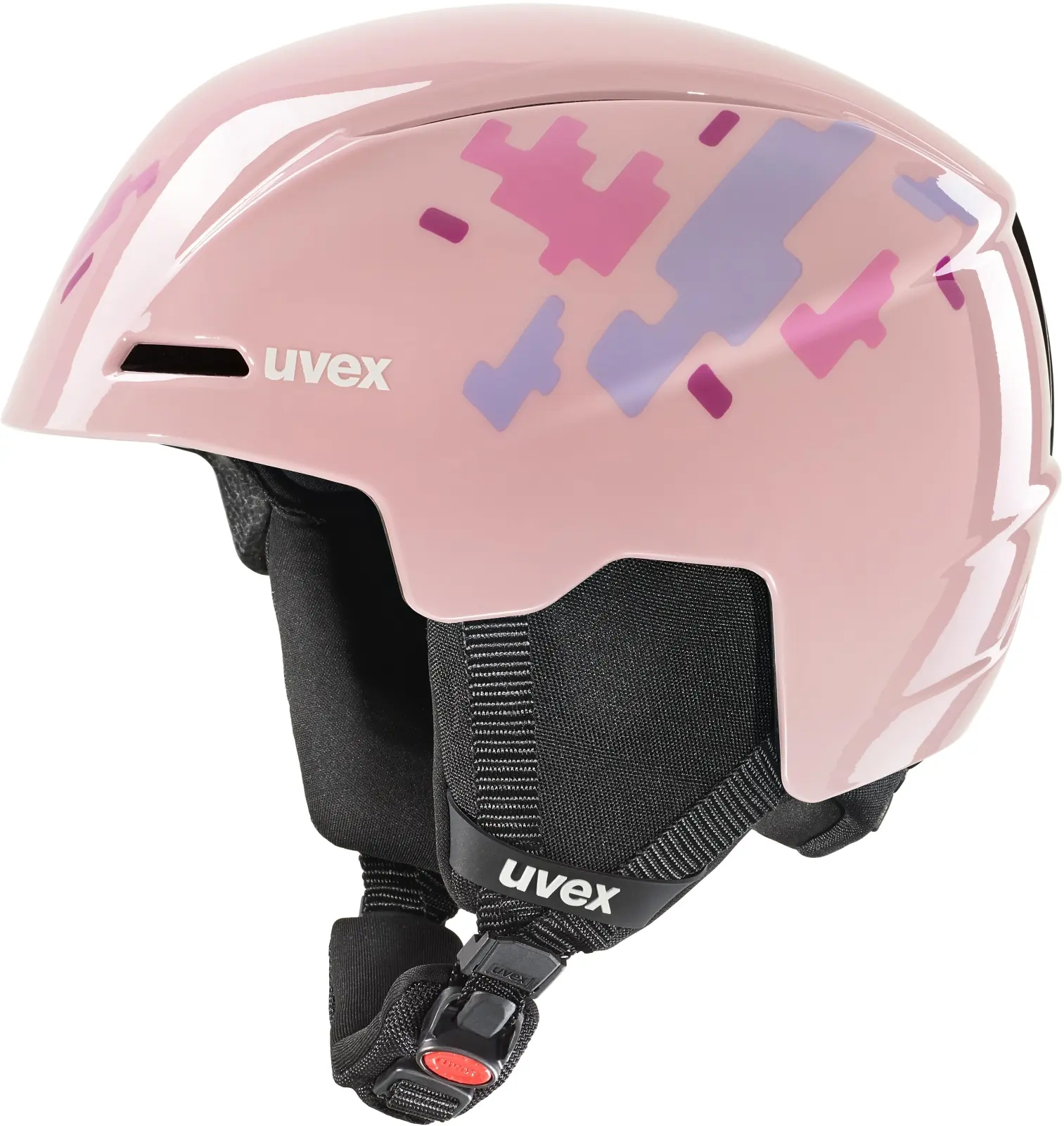 Dětská lyžařská helma Uvex Viti - pink puzzle 46-50