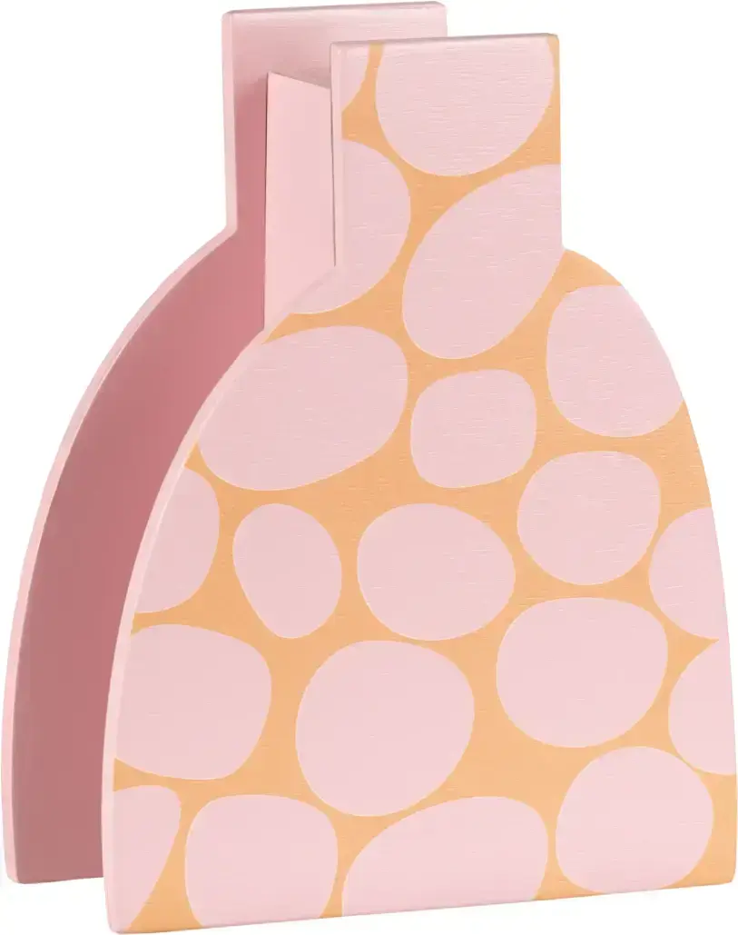 Váza z překližky Milin Pink Stones uni