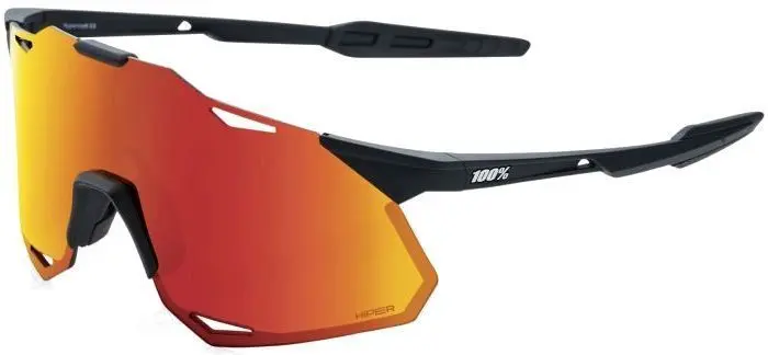 Sluneční brýle 100% Hypercraft XS - Soft Tact Black - HiPER Red Multilayer Mirror Lens