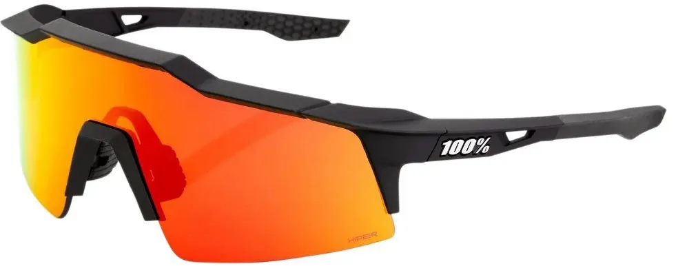 Sluneční brýle 100% Speedcraft SL - Soft Tact Black - HiPER Red Multilayer Mirror Lens uni