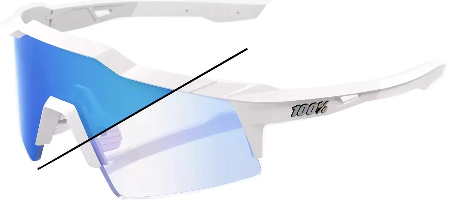 Sluneční brýle 100% Speedcraft SL - Bastille LE - Pearl White Glitter - Blue Mirror Photochromic uni