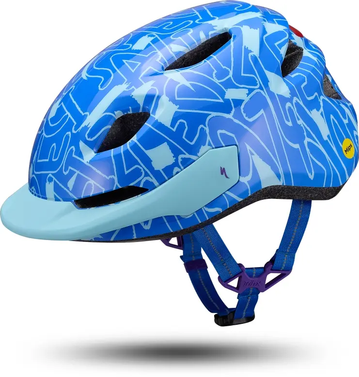 Dětská cyklistická helma Specialized Shuffle 2 LED - sky blue graphic 50-55