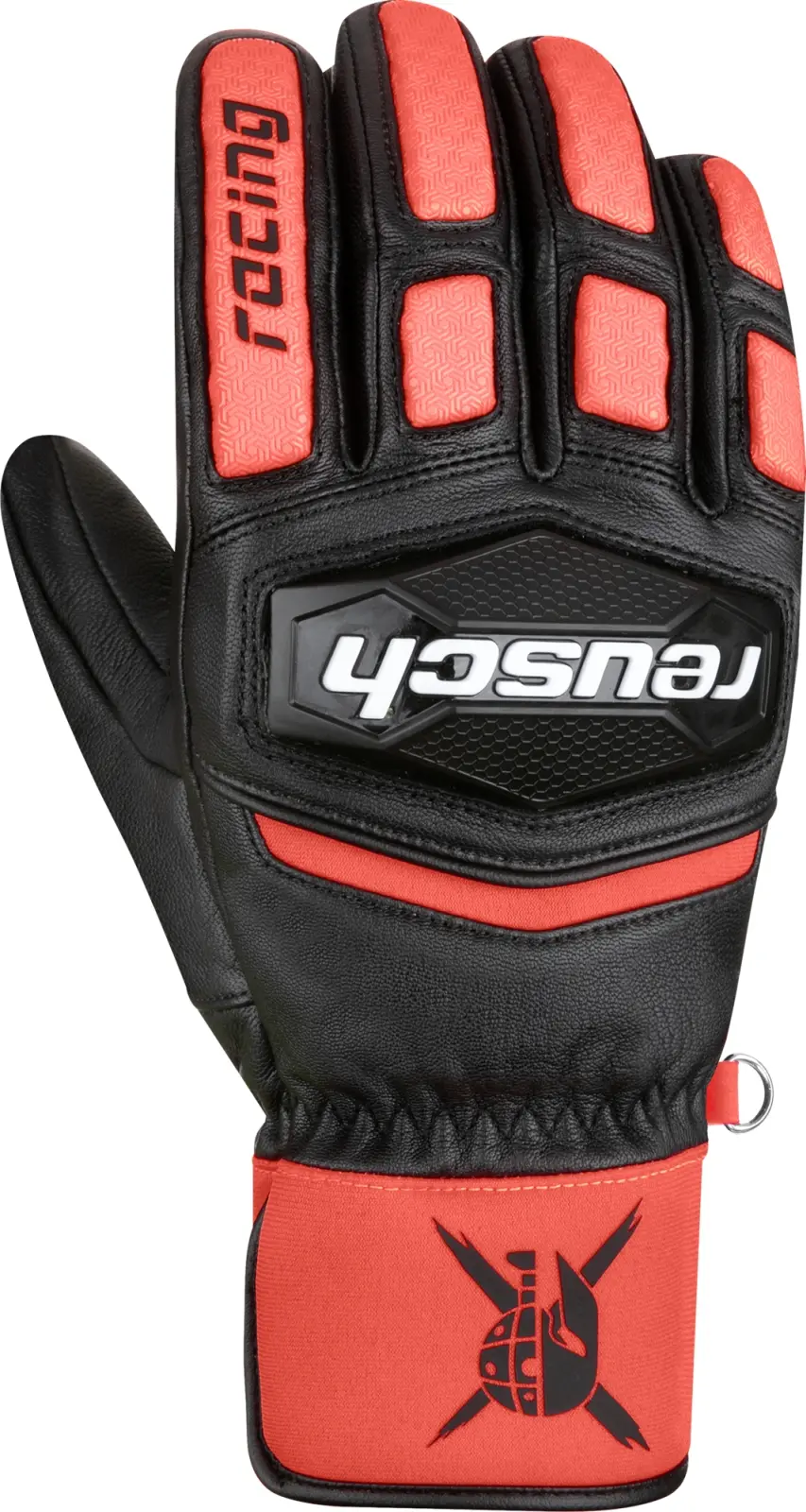 Dětské lyžařské rukavice Reusch Worldcup Warrior GS Junior - black / fluo red 6
