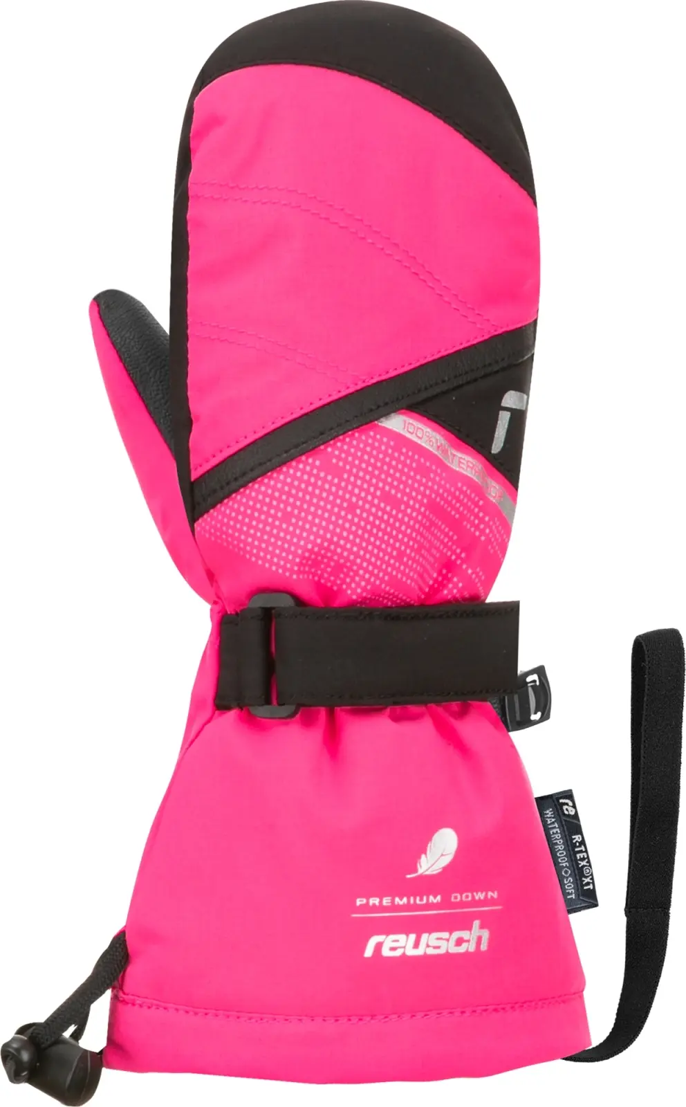 Dětské lyžařské palčáky Reusch Kaden Down R-TEX® XT Mitten - pink glo 1