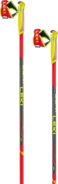 Juniorské běžkařské hole Leki HRC Junior - bright red/black/neon yellow 125