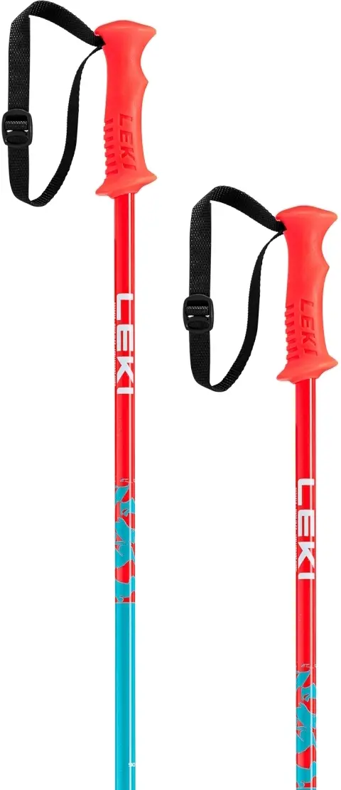 Dětské lyžařské hole Leki Rider - petrol/bright red/white 105