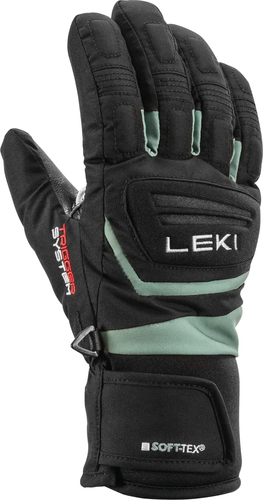 Dětské lyžařské rukavice Leki Griffin 3D Junior - black/dusty green 4.0