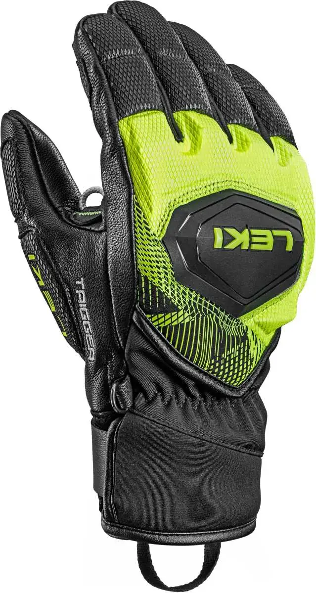 Dětské lyžařské rukavice Leki WCR Pro TR Junior - black/neonyellow 6.0