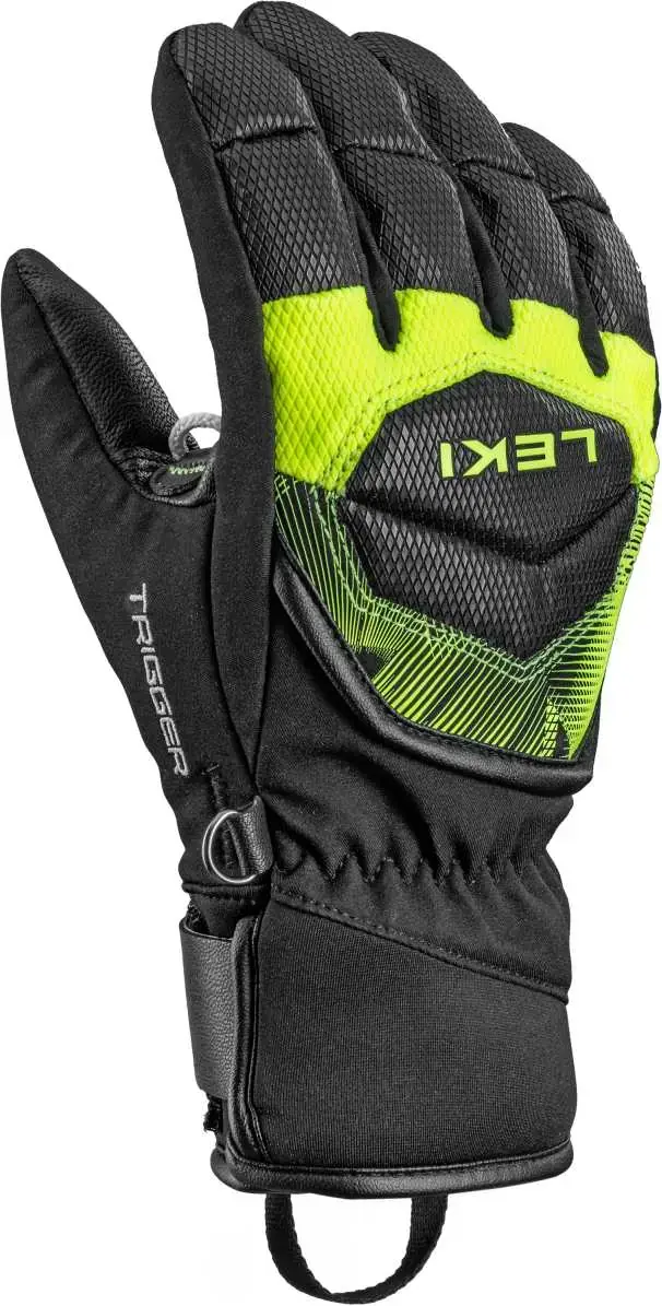 Dětské lyžařské rukavice Leki WCR Core TR Junior - black/neonyellow 7.0