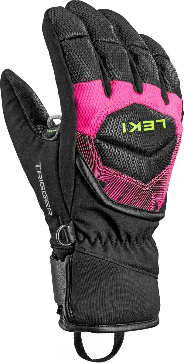 Dětské lyžařské rukavice Leki WCR Core TR Junior - black/neonpink/neonyellow 5.0