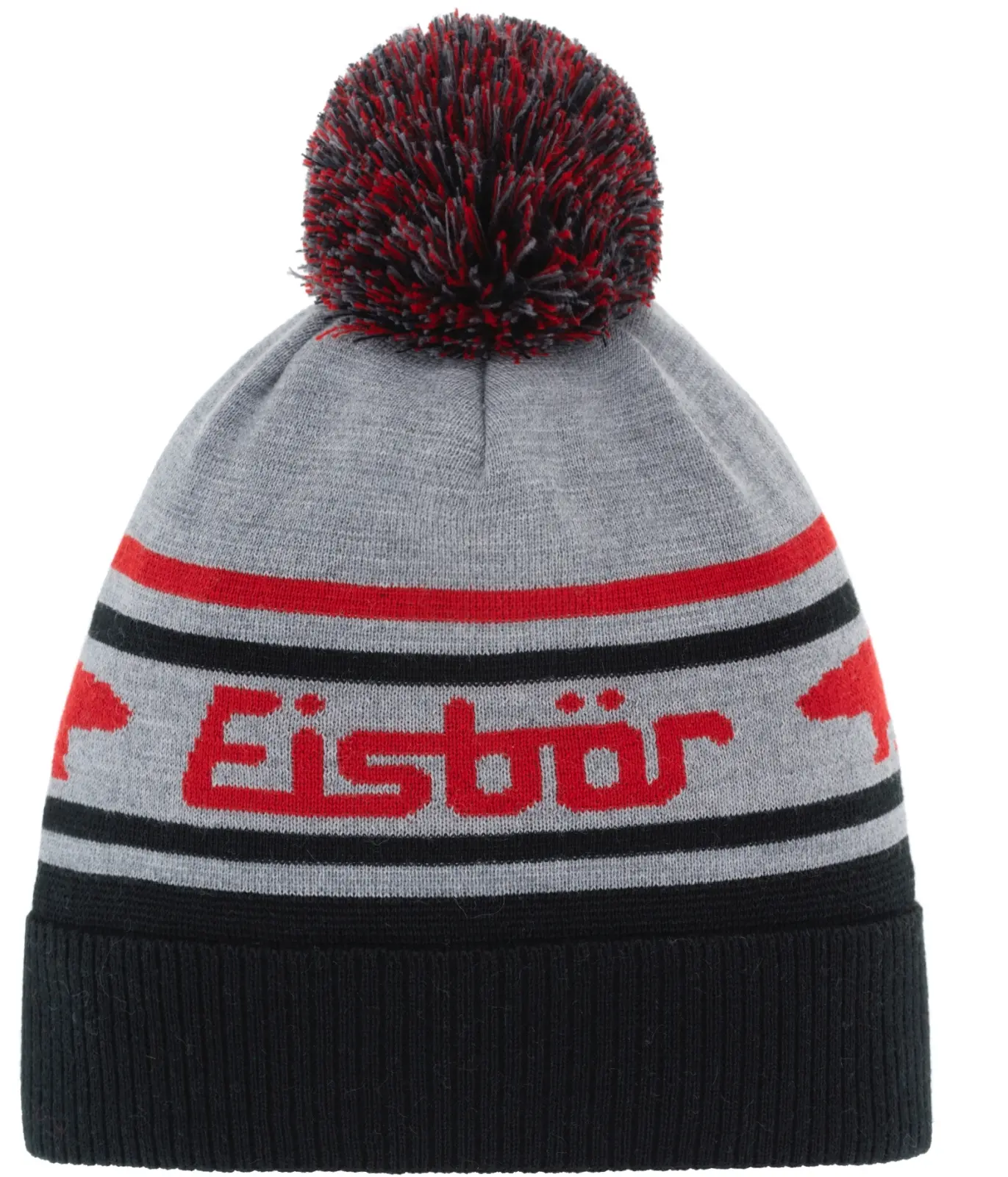 Dětská zimní čepice Eisbär Chani OS Pompon MÜ kids - schwarz/graumele/ardea