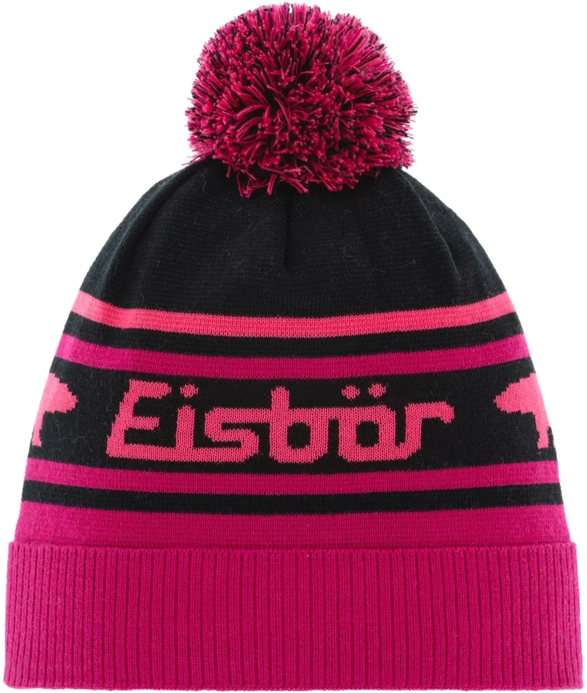 Dětská zimní čepice Eisbär Chani OS Pompon MÜ kids - pittipink/schwarz/lightpink