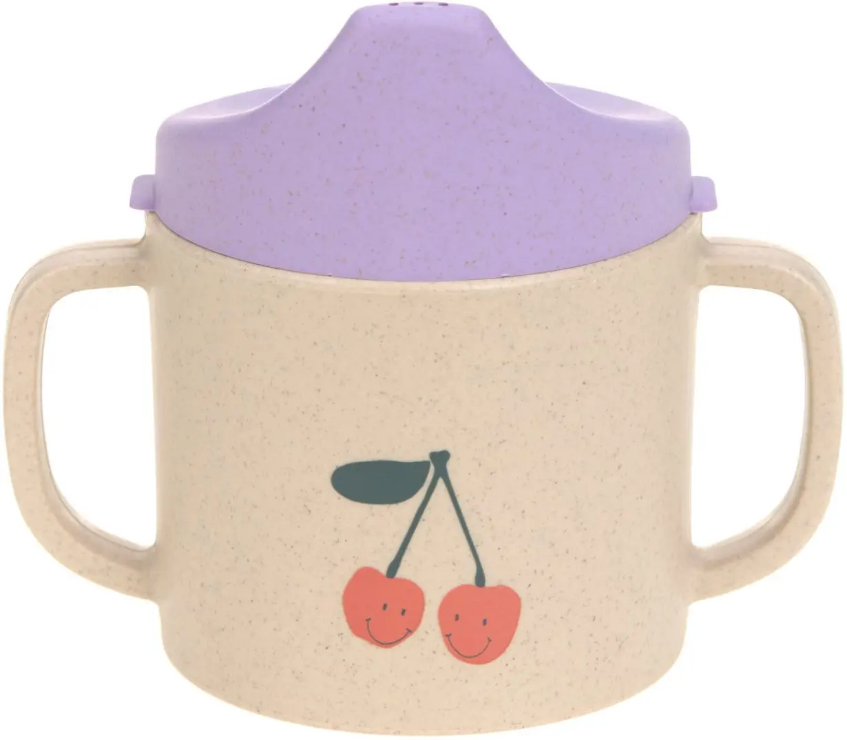 Dětský hrneček Lassig Sippy Cup - Happy Fruits cherry uni