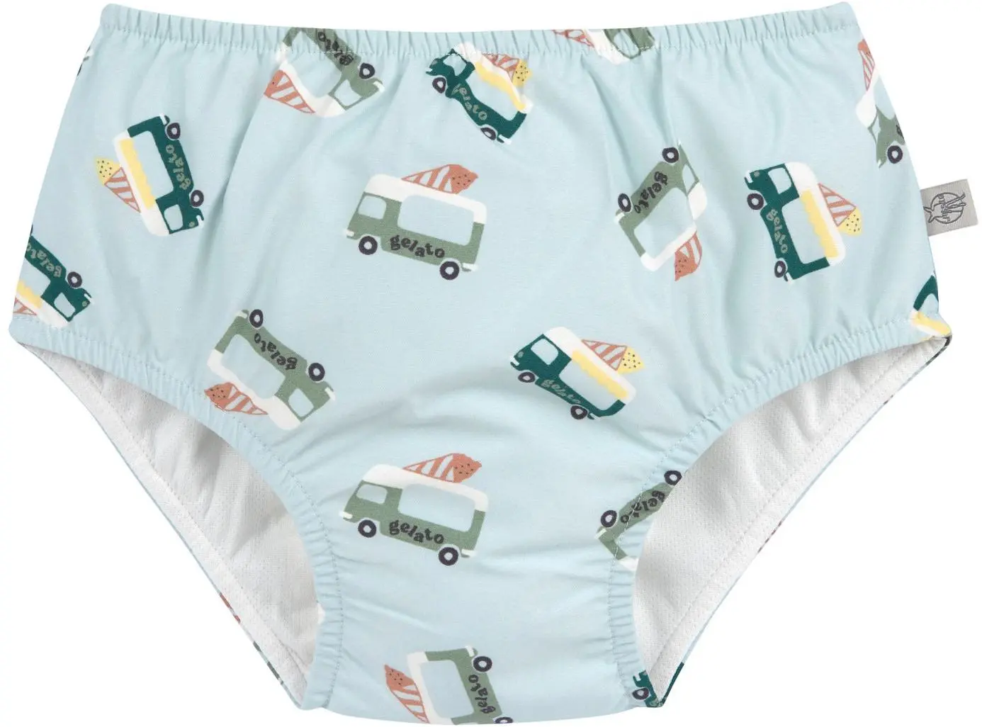 Dětské plavky s plenkou Lassig Swim Diaper - ice cream truck illus. blue 86