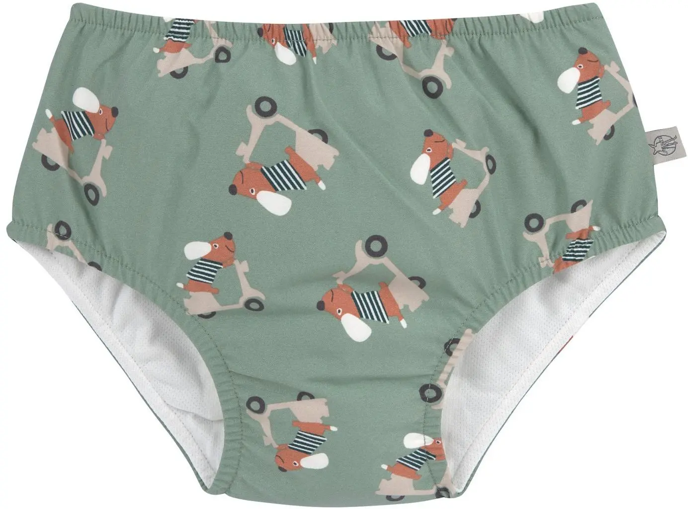 Dětské plavky s plenkou Lassig Swim Diaper - scooter/dog green 74-80