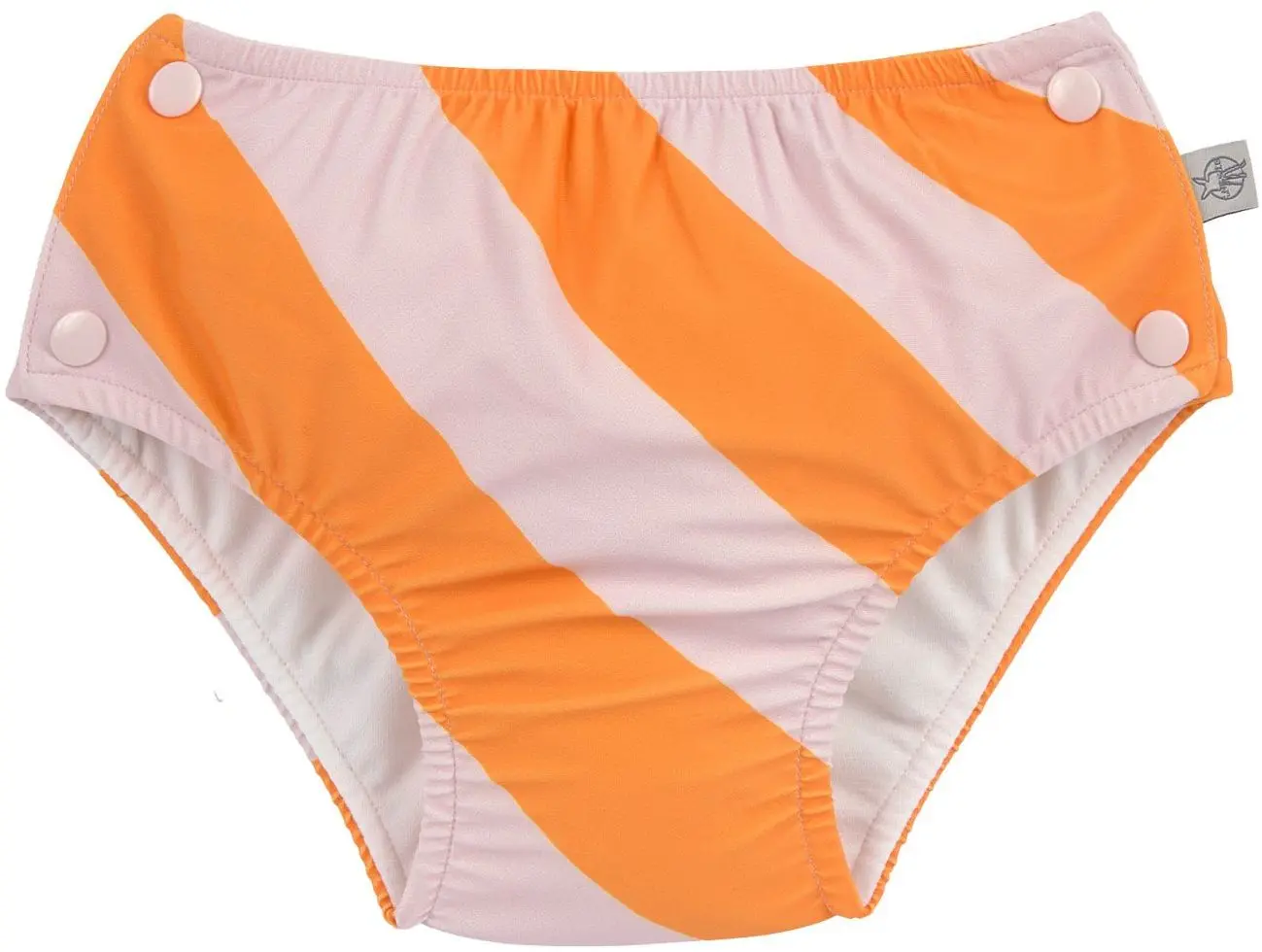 Dětské plavky s plenkou Lassig Snap Swim Diaper - stripes pale pink/orange 86-92