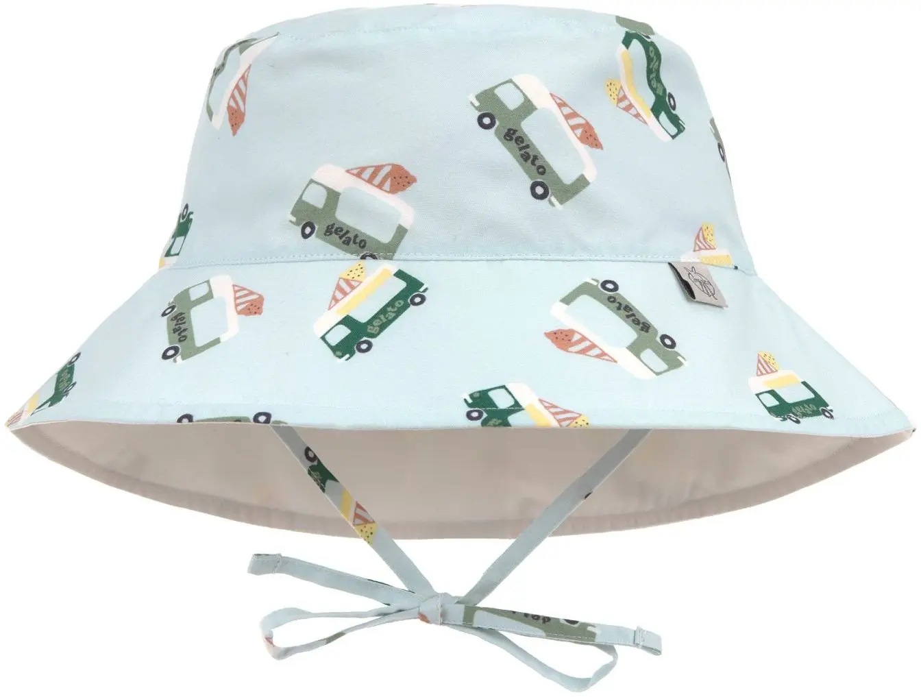 Dětský klobouk Lassig Sun Protection Bucket Hat - ice cr.truck il.blue 48-51