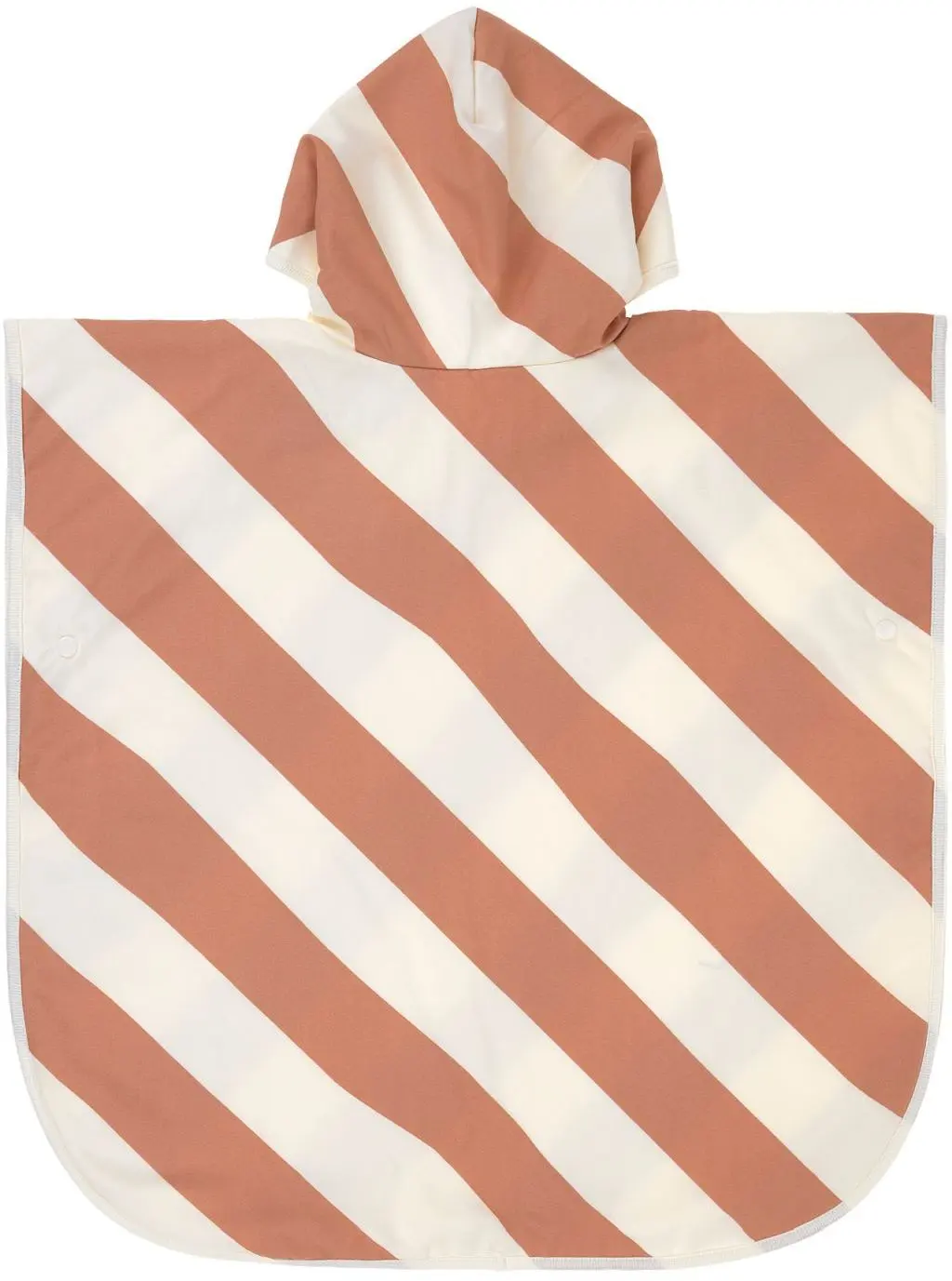 LÄSSIG pončo stripes clay/sea salt