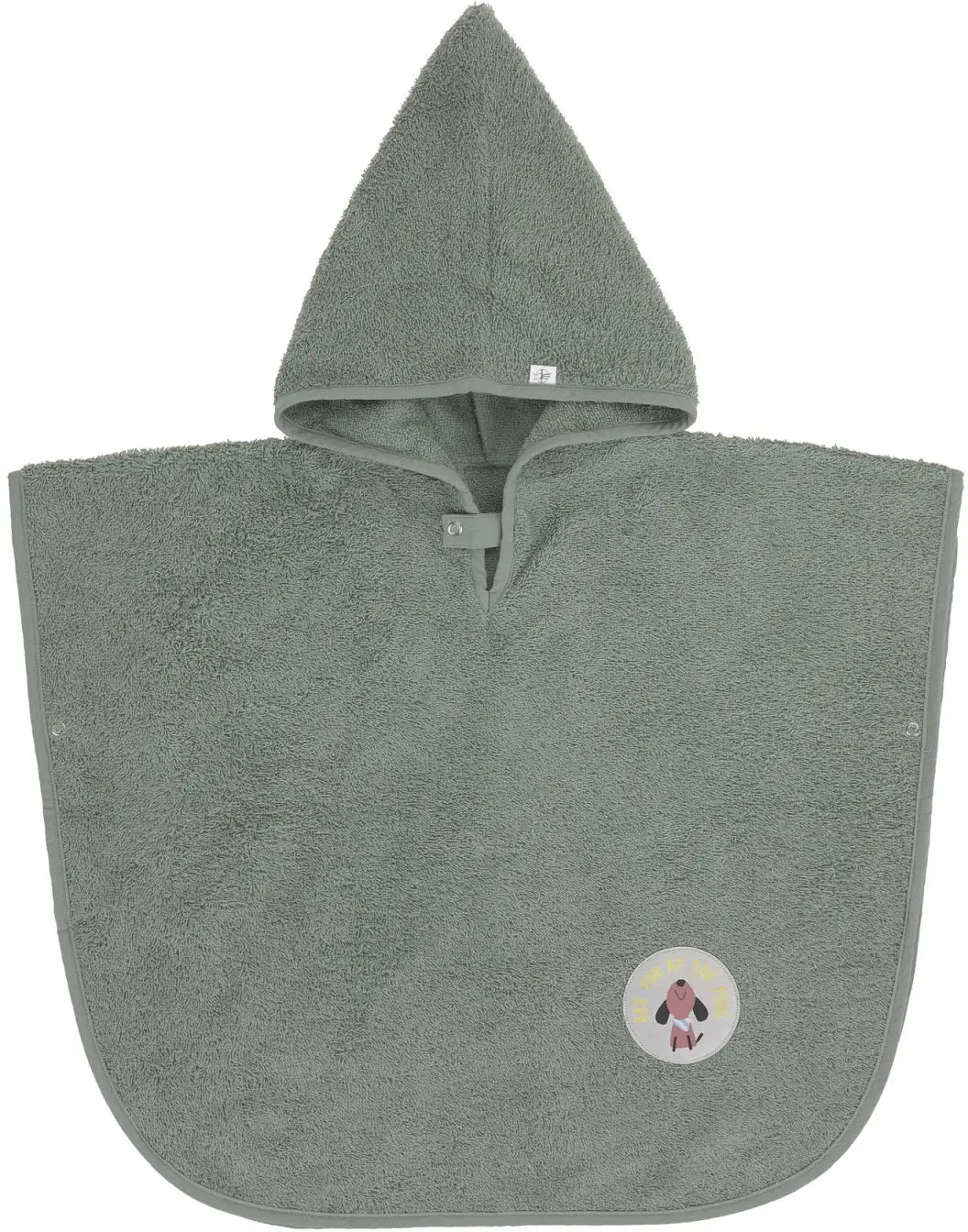 Plážové pončo Lassig Terry Poncho - green uni