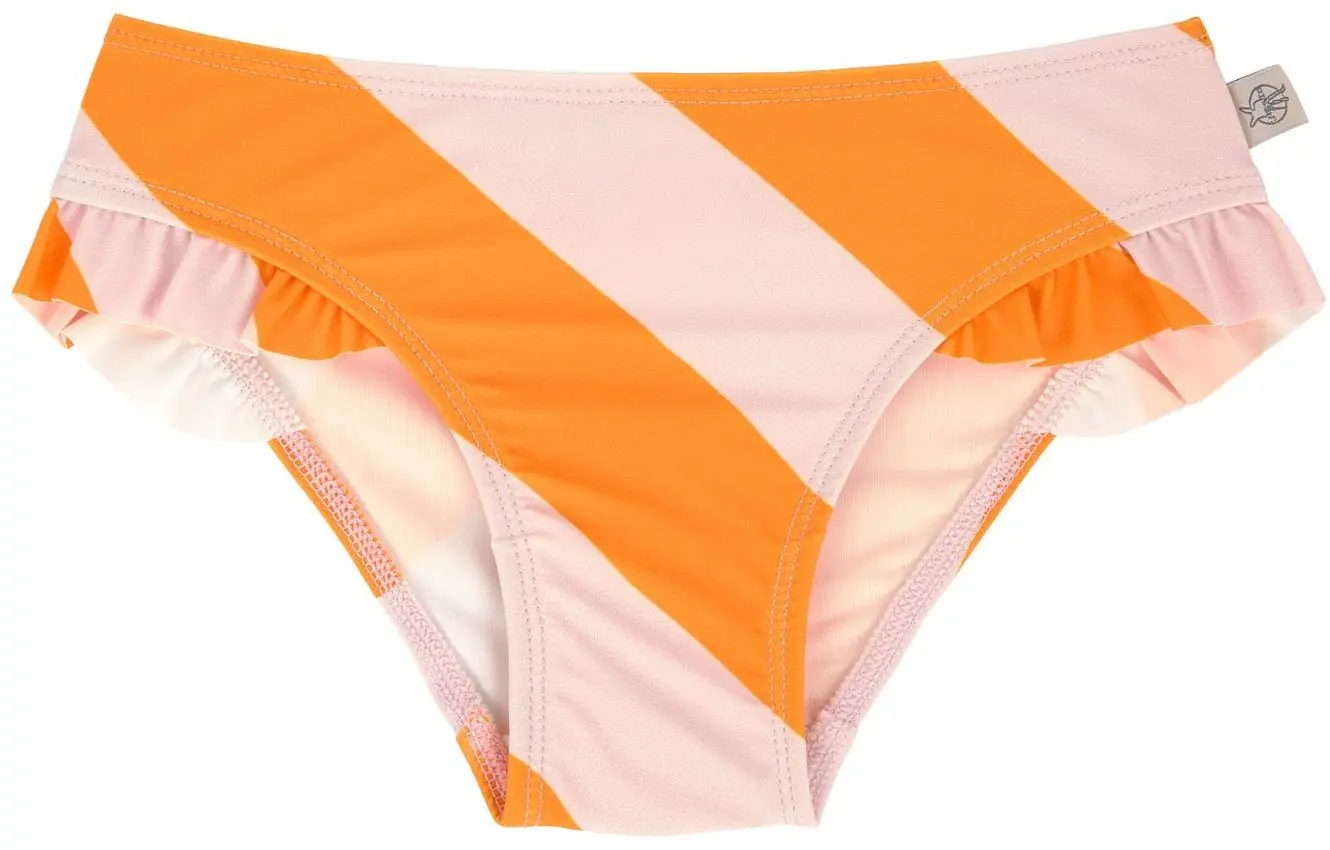 Dívčí spodní díl plavek Lassig Bikini Pants - stripes pale pink/orange 104