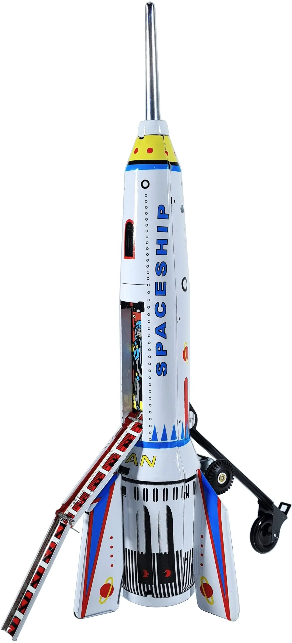 Replika historické hračky Blechfabrik - Raketa Titan uni