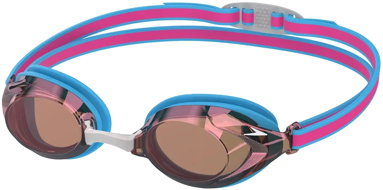 Dětské plavecké brýle Speedo Junior Vanquisher 3.0 Mirror - picton blue/vermillion/gold mirror uni