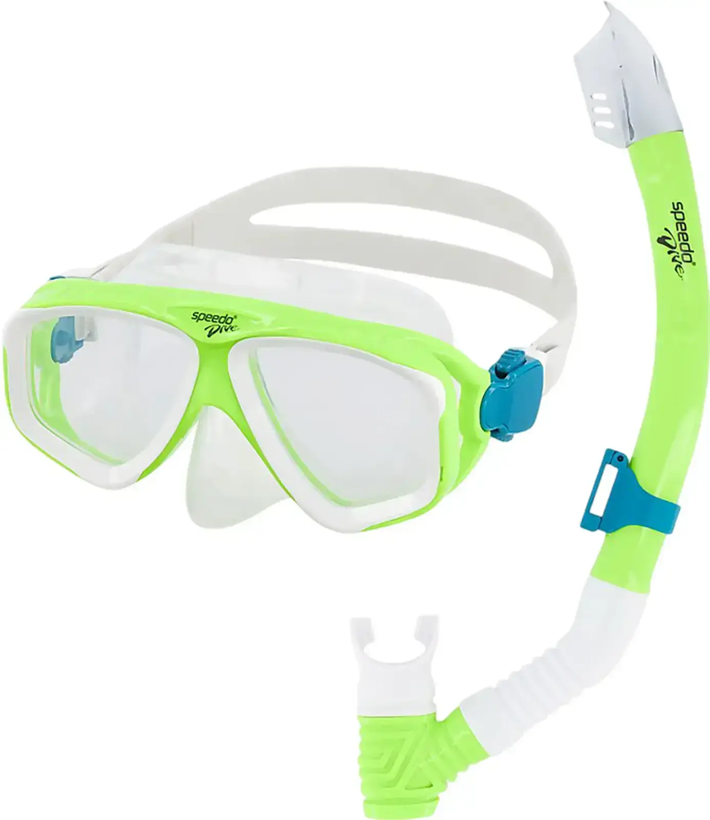 Dětský šnorchlovací set Speedo Junior Adventure Mask and Snorkel Set - green gecko/clear uni