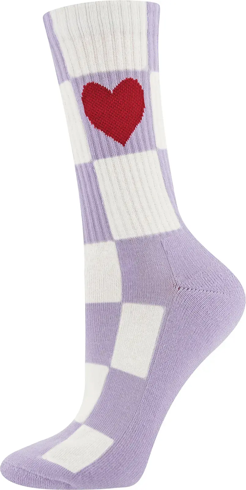 Dětské ponožky Ewers Tennissocken Herz/Karo Mini Me - h. flieder 36-38