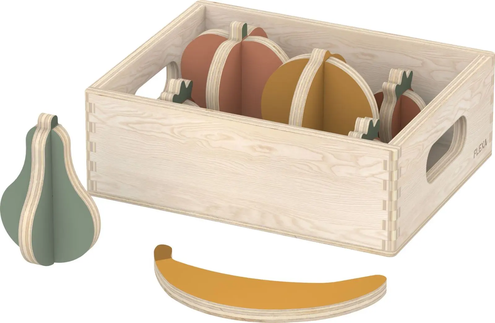 Dětská hračka Flexa Play - box s ovocem do obchůdku/kuchyňky uni
