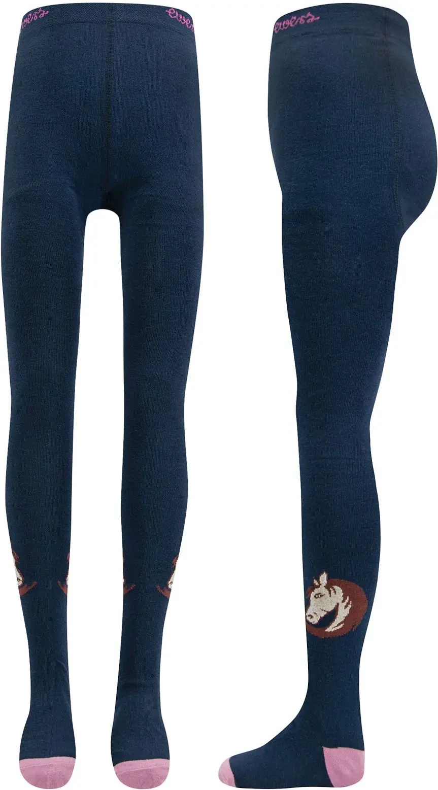 Dětské punčocháče Ewers Strumpfhose Pferd - navy 92