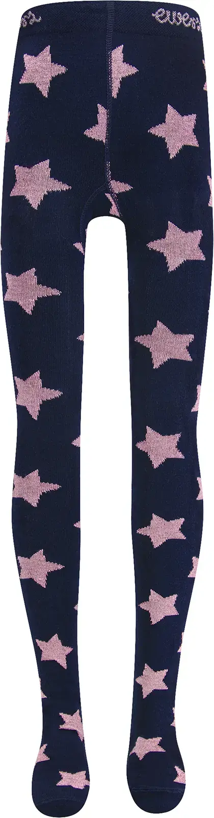 Dětské punčocháče Ewers Strumpfhose Glitzersterne - navy 110