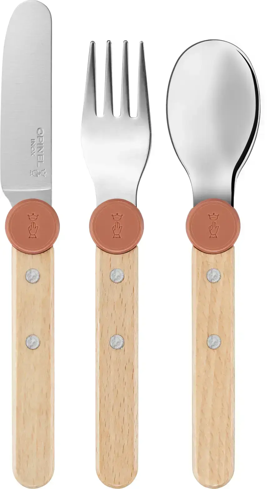 Dětský příbor Opinel Le Petit Gourmet - korálová uni