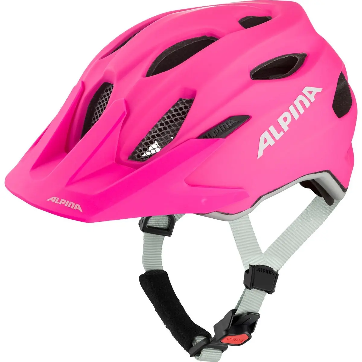 Dětská cyklistická helma Alpina Carapax Jr. - shocking-pink matt 51-56