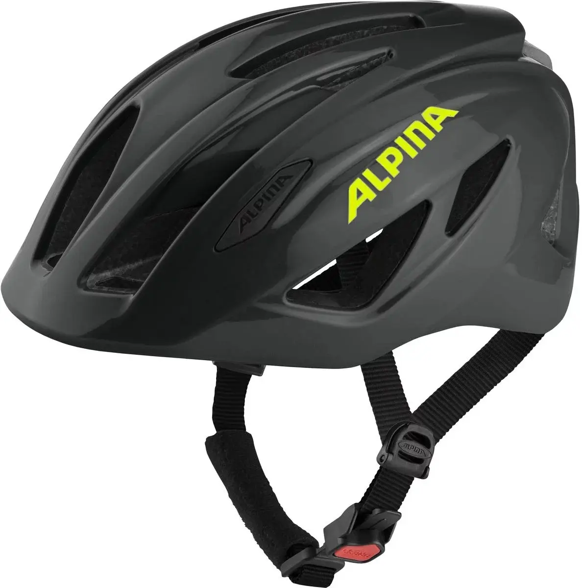 Dětská cyklistická helma Alpina Pico Flash - black-neon gloss 50-55
