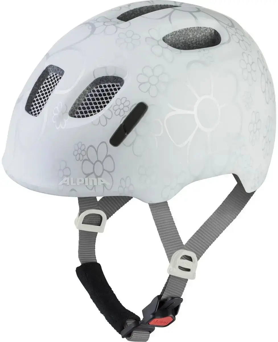 Dětská cyklistická helma Alpina Ximo 2 L.E. - pearl white flowers matt 49-54
