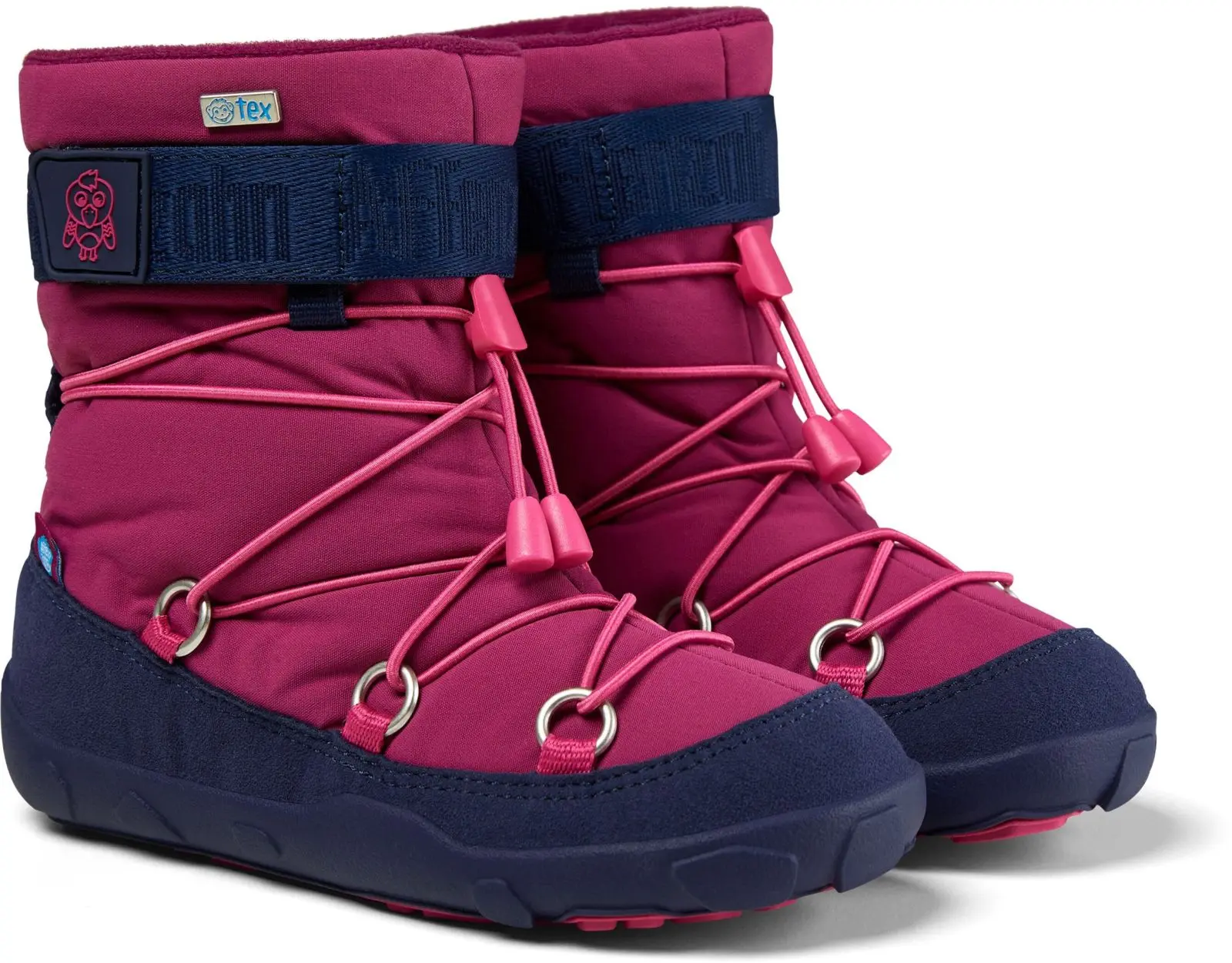 Dětské barefoot sněhule Affenzahn Snow Boot Vegan Snowy Flamingo 30