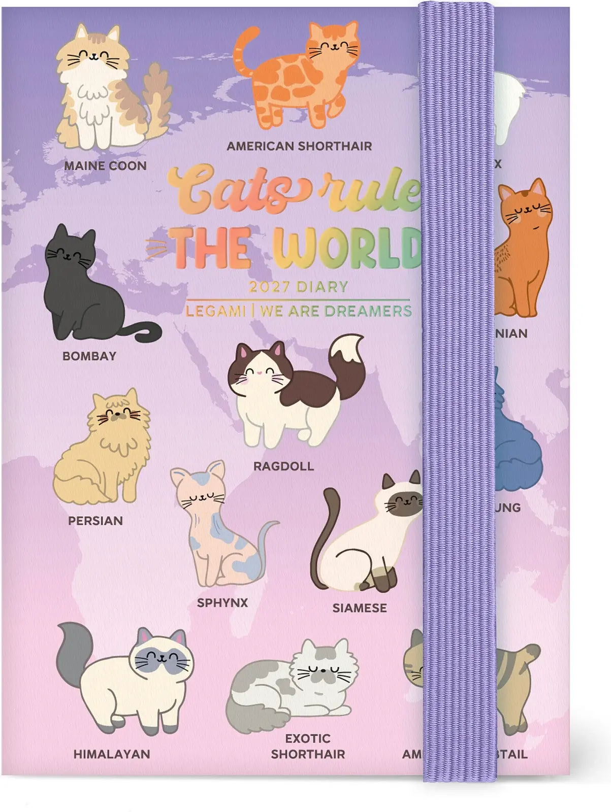 Diář Legami 12-Month Diary 2027 - Kitty - World - Mini - Weekly uni