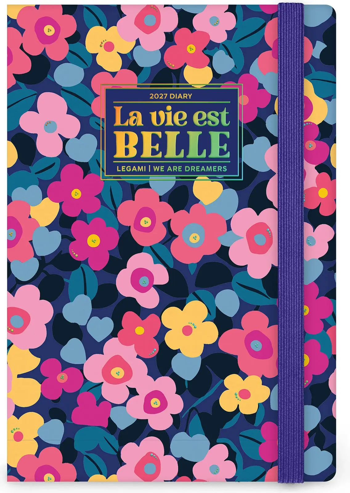Diář Legami 12-Month Diary 2027 - Flowers - Medium - Weekly