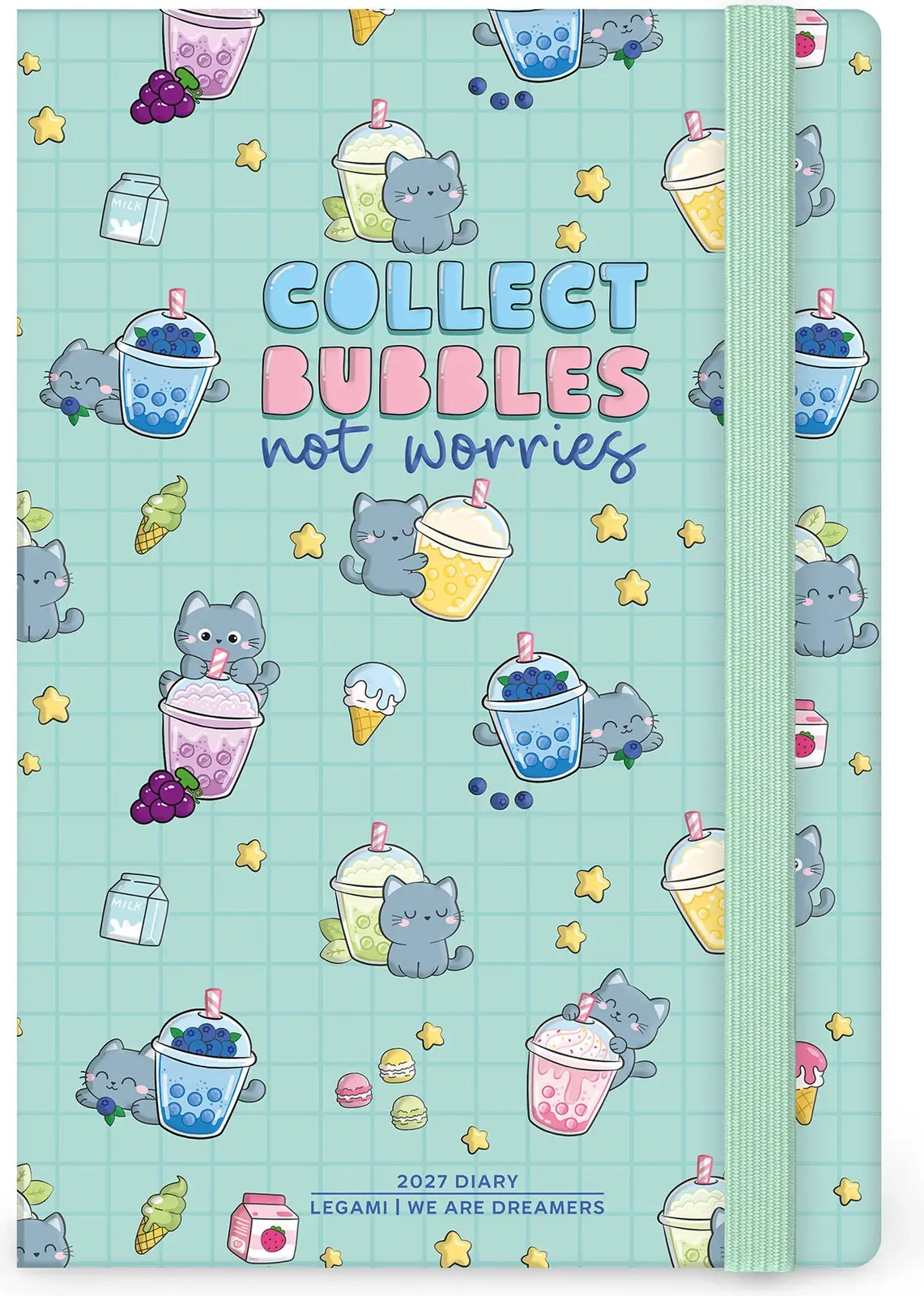 Diář Legami 12-Month Diary 2027 - Kitty - Bubble Tea - Medium - Weekly uni
