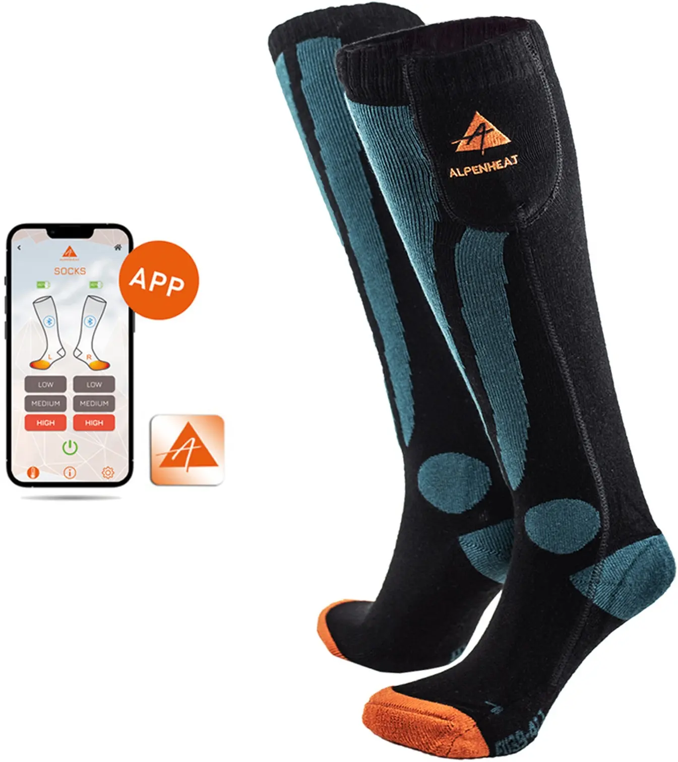 Vyhřívané ponožky Alpenheat FireSkiSocks with App 42-45