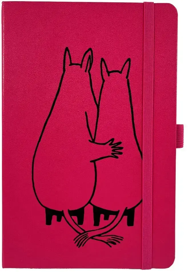 Zápisník Anglo-Nordic Moomin80 Premium A5 tmavě růžový